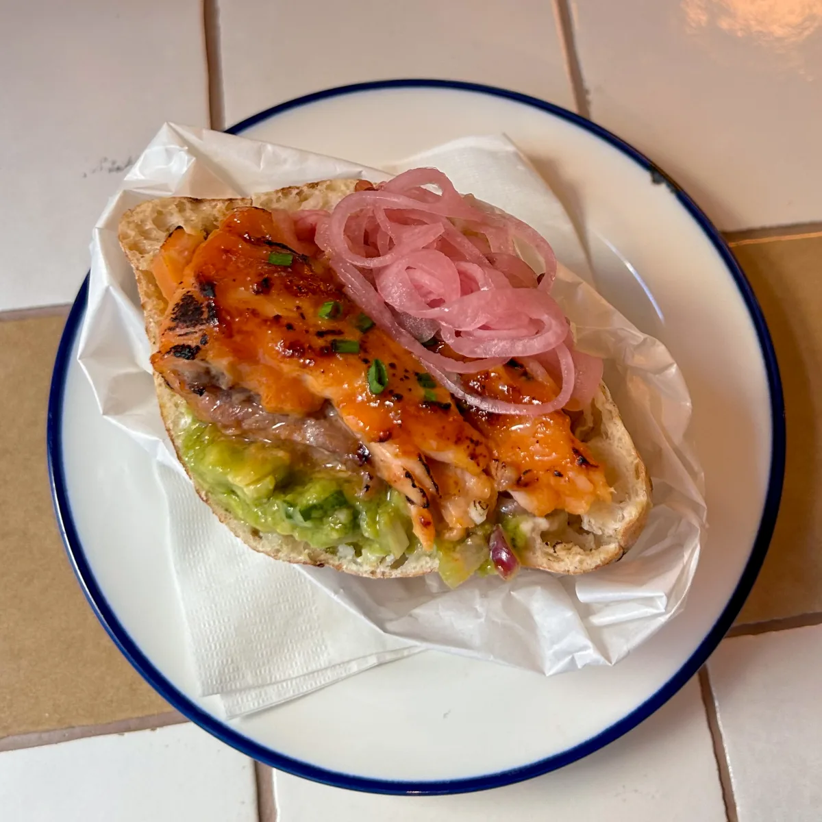 Miso salmon sandwich