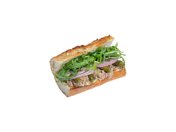 肉と葉野菜を挟んだサンドイッチ