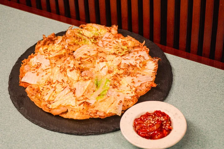 白菜と丸ごとエビのチヂミ